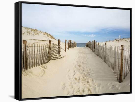 Quiet Beach-Stephen Mallon-Framed Stretched Canvas