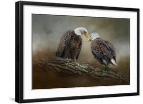 Quiet Conversation Bald Eagles-Jai Johnson-Framed Giclee Print