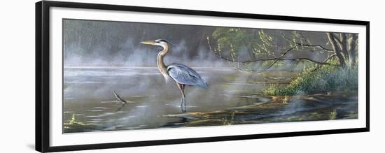 Quiet Cove - Great Blue Heron-Wilhelm Goebel-Framed Giclee Print