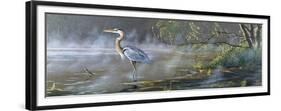 Quiet Cove - Great Blue Heron-Wilhelm Goebel-Framed Giclee Print