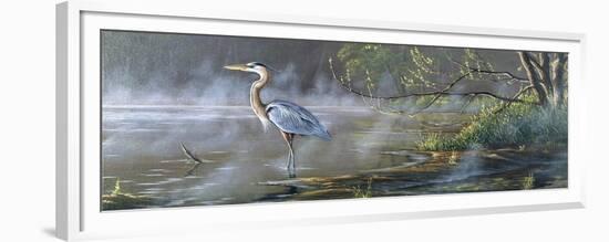 Quiet Cove - Great Blue Heron-Wilhelm Goebel-Framed Giclee Print