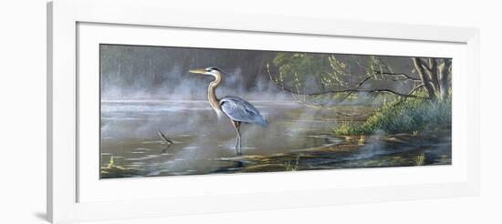 Quiet Cove - Great Blue Heron-Wilhelm Goebel-Framed Giclee Print