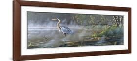 Quiet Cove - Great Blue Heron-Wilhelm Goebel-Framed Giclee Print