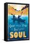 Quiet Mind Find Soul-Judi Bagnato-Framed Stretched Canvas