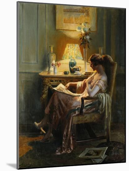 Quiet Moments, (Oil on Canvas)-Delphin Enjolras-Mounted Giclee Print