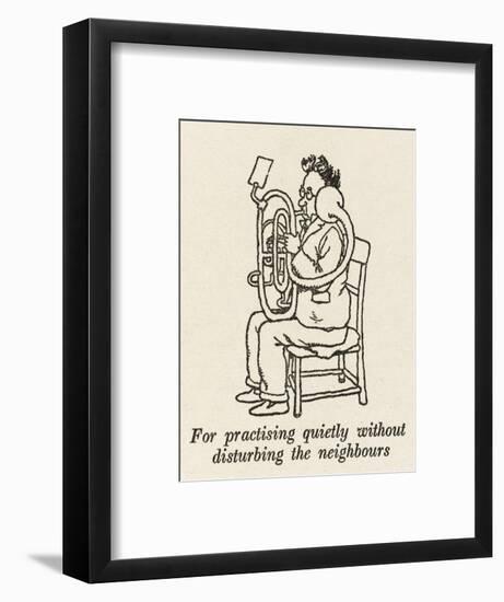 Quiet Music Practice-William Heath Robinson-Framed Art Print