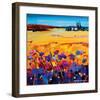 Quiet of the Pasture-Maya Green-Framed Art Print