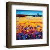 Quiet of the Pasture-Maya Green-Framed Art Print