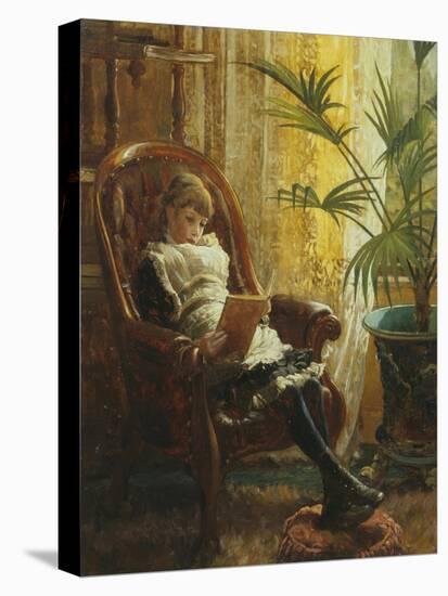 Quiet Read-Alfred Augustus Glendenning-Stretched Canvas