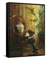 Quiet Read-Alfred Augustus Glendenning-Framed Stretched Canvas