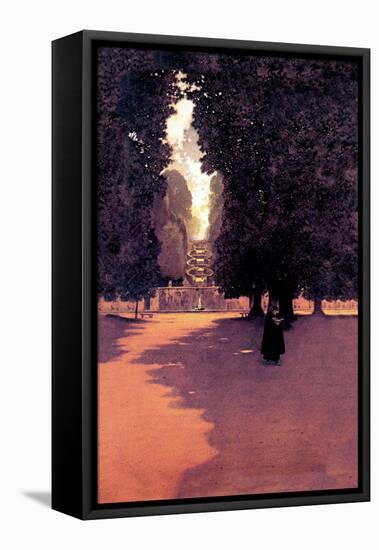 Quiet Scene-Maxfield Parrish-Framed Stretched Canvas