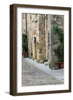 Quiet Street, Montereggioni-Igor Maloratsky-Framed Art Print