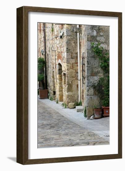 Quiet Street, Montereggioni-Igor Maloratsky-Framed Art Print