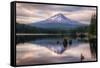 Quiet Time at Trillium Lake, Mount Hood Wilderness, Oregon-Vincent James-Framed Stretched Canvas