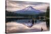 Quiet Time at Trillium Lake, Mount Hood Wilderness, Oregon-Vincent James-Stretched Canvas