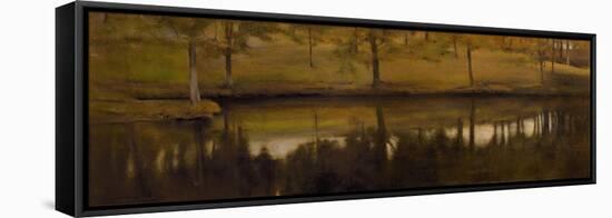 Quiet waters (1894)-Fernand Khnopff-Framed Stretched Canvas