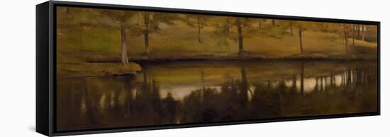 Quiet waters (1894)-Fernand Khnopff-Framed Stretched Canvas