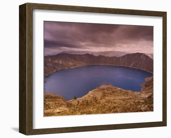 Quilatoa Crater Lake, Andes, Ecuador-Pete Oxford-Framed Photographic Print