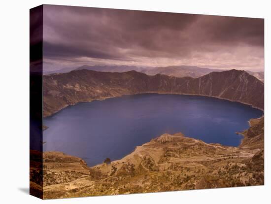 Quilatoa Crater Lake, Andes, Ecuador-Pete Oxford-Stretched Canvas