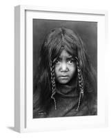 Quilcene Boy Native American Indian Curtis Photograph-Lantern Press-Framed Art Print