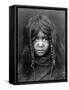 Quilcene Boy Native American Indian Curtis Photograph-Lantern Press-Framed Stretched Canvas