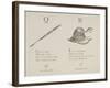 Quill and Rattlesnake From Nonsense Alphabets Drawn and Written by Edward Lear.-Edward Lear-Framed Giclee Print