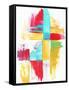 Quilt Like Pattern Abstract-Megan Aroon Duncanson-Framed Stretched Canvas