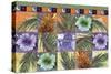 Quilt Palm Flower Mosaic-James Mazzotta-Stretched Canvas