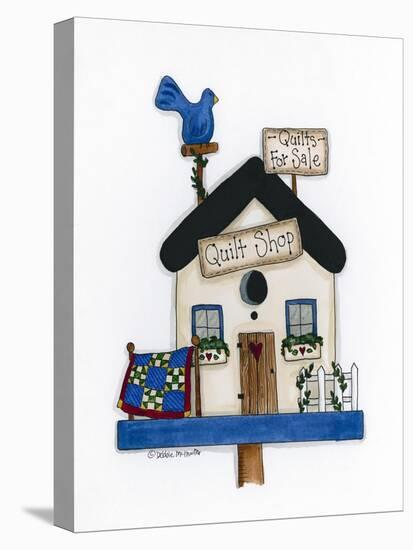 Quilt Shop Birdhouse-Debbie McMaster-Stretched Canvas