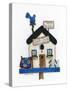 Quilt Shop Birdhouse-Debbie McMaster-Stretched Canvas