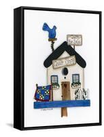 Quilt Shop Birdhouse-Debbie McMaster-Framed Stretched Canvas