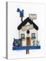 Quilt Shop Birdhouse-Debbie McMaster-Stretched Canvas