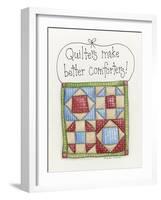 Quilters Make Better Comforters-Debbie McMaster-Framed Giclee Print