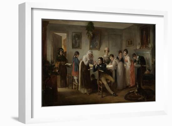 Quilting Party, 1872-Henry Bacon-Framed Giclee Print