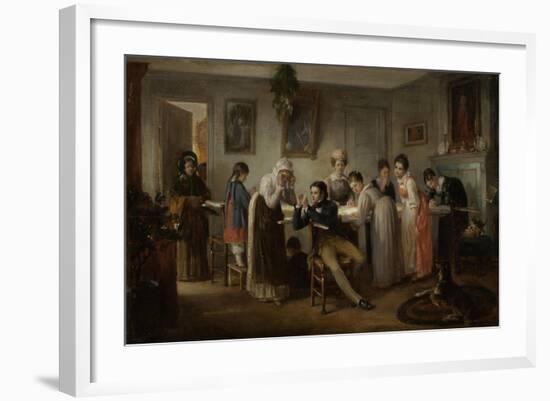 Quilting Party, 1872-Henry Bacon-Framed Giclee Print