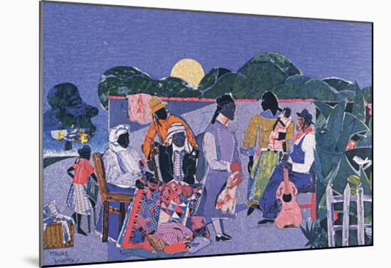 Quilting Time-Romare Bearden-Mounted Art Print