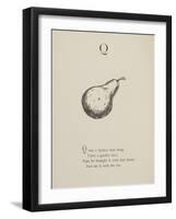 Quince Illustrations and Verses From Nonsense Alphabets Drawn and Written by Edward Lear.-Edward Lear-Framed Giclee Print