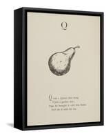 Quince Illustrations and Verses From Nonsense Alphabets Drawn and Written by Edward Lear.-Edward Lear-Framed Stretched Canvas