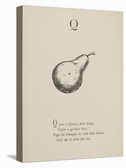 Quince Illustrations and Verses From Nonsense Alphabets Drawn and Written by Edward Lear.-Edward Lear-Stretched Canvas