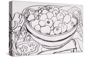 Quince in a Large Bowl, 2000-Joan Thewsey-Stretched Canvas