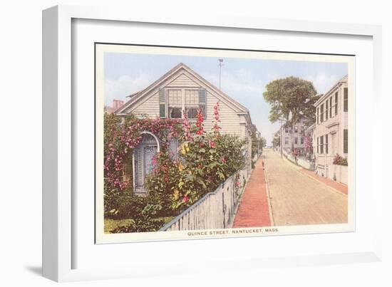 Quince Street, Nantucket, Massachusetts-null-Framed Art Print