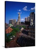 Quincy Market, Boston, MA-Walter Bibikow-Stretched Canvas