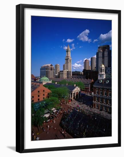 Quincy Market, Boston, MA-Walter Bibikow-Framed Premium Photographic Print