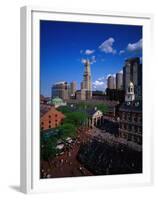 Quincy Market, Boston, MA-Walter Bibikow-Framed Premium Photographic Print