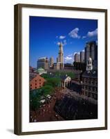 Quincy Market, Boston, MA-Walter Bibikow-Framed Premium Photographic Print