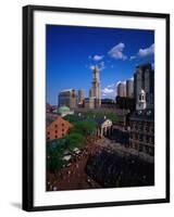 Quincy Market, Boston, MA-Walter Bibikow-Framed Premium Photographic Print