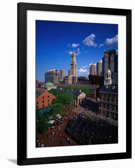 Quincy Market, Boston, MA-Walter Bibikow-Framed Photographic Print