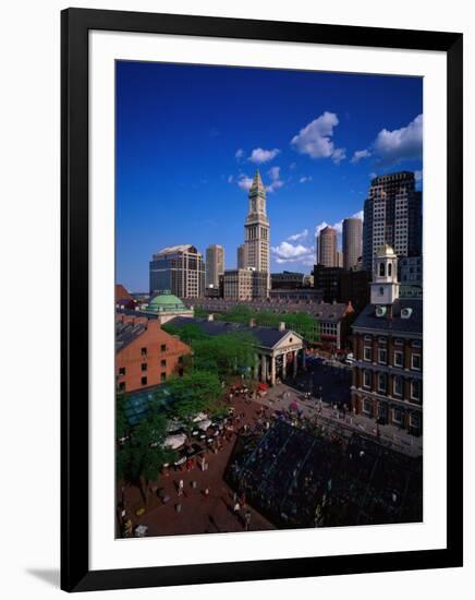 Quincy Market, Boston, MA-Walter Bibikow-Framed Photographic Print