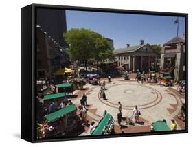 Quincy Market, Boston, Massachusetts, New England, USA-Amanda Hall-Framed Stretched Canvas