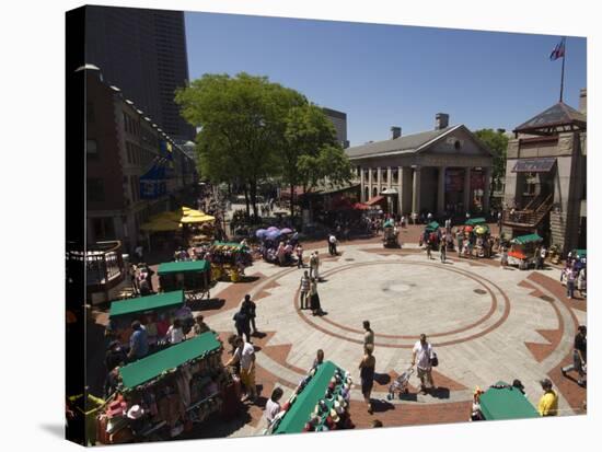 Quincy Market, Boston, Massachusetts, New England, USA-Amanda Hall-Stretched Canvas